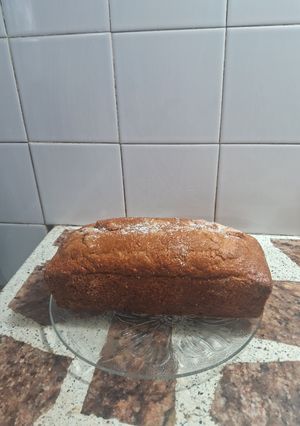 Una foto de Budín integral marmolado con dulce de leche y de coco 🥥