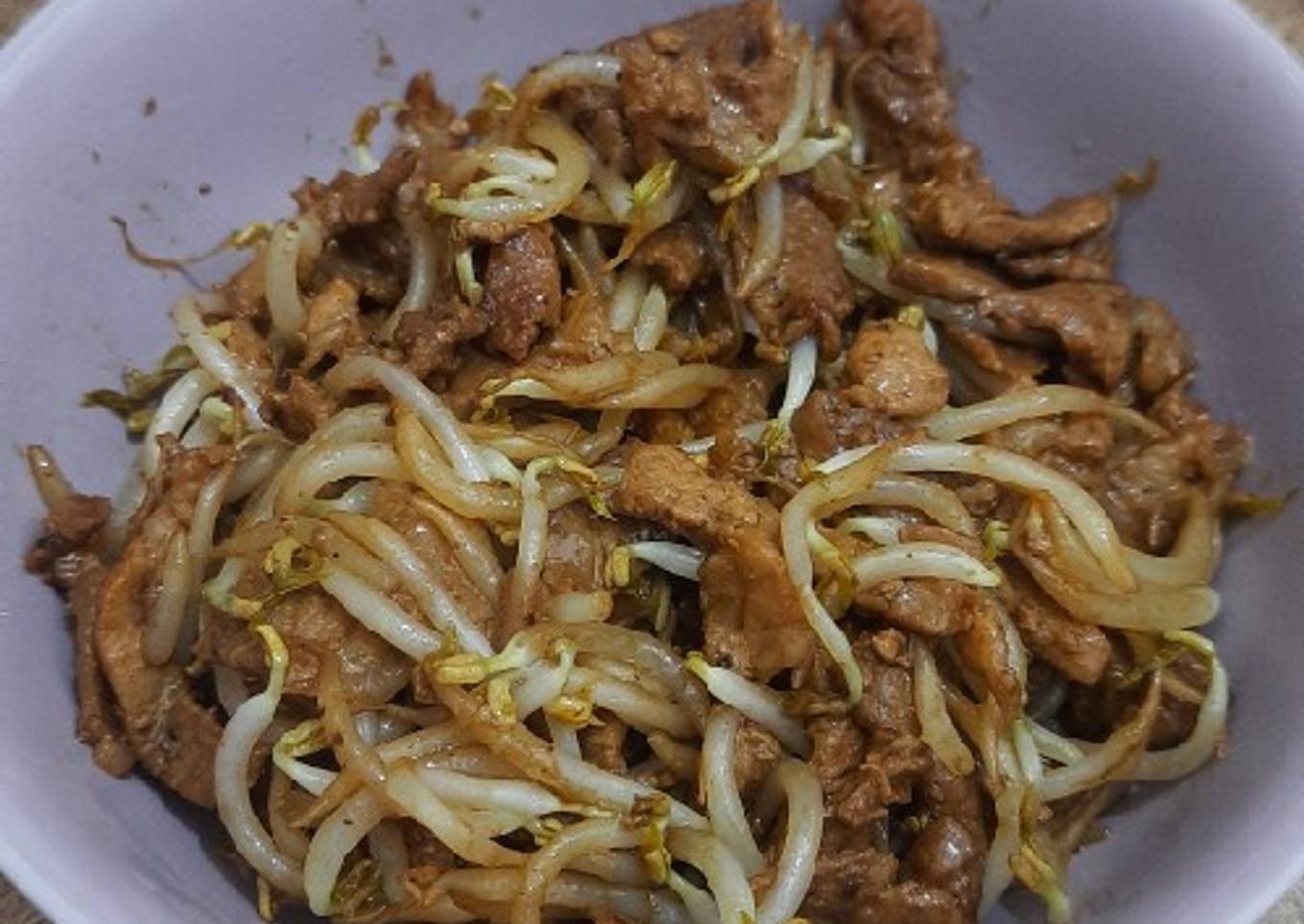 Kapsim tumis taoge bumbu lada hitam