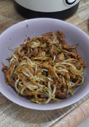 Foto resep Kapsim tumis taoge bumbu lada hitam