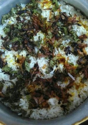 A picture of Duck dum biryani.