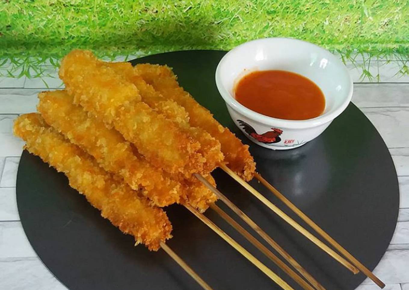 Sate ayam krispi