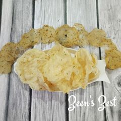 Homemade Raw Rice Papad A picture of Homemade Raw Rice Papad.