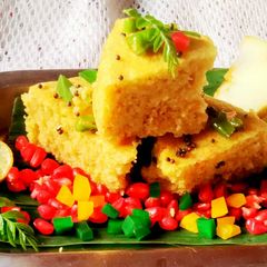 A picture of Apple dhokla.