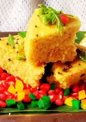 A picture of Apple dhokla.