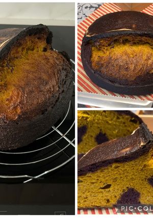 A picture of Turmeric and Purple Carrot Sourdough Loaf.