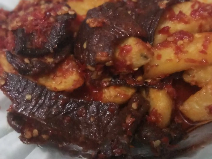 Langkah Mudah untuk Membikin Resep Dendeng Sapi Balado ala aqoh yang Lezat Sekali Anti Ribet, Bisa Manjain Lidah