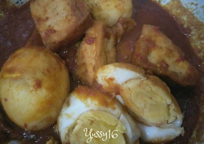 Resep: Telor tahu bumbu bali Enak