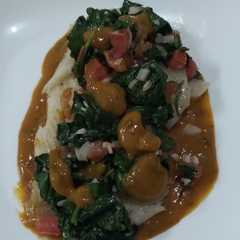 Pescado con salsa de mango chipotle y espinacas-レシピのメイン写真