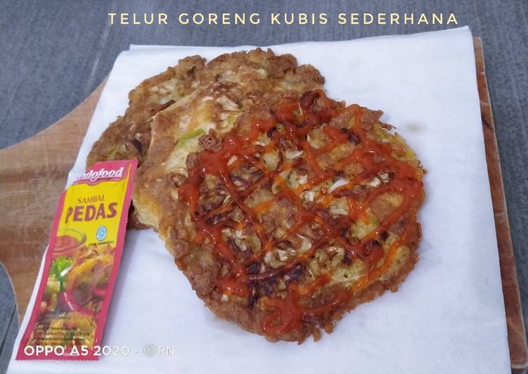 Telur goreng kubis sederhana