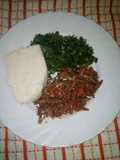 OMENA (aka Kisumu boys) with ugali/buttered KALES