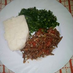 OMENA (aka Kisumu boys) with ugali/buttered KALES A picture of OMENA (aka Kisumu boys) with ugali/buttered KALES.