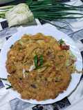 Telur dadar kol daun bawang