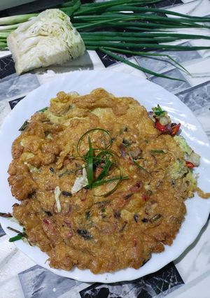 Foto resep Telur dadar kol daun bawang