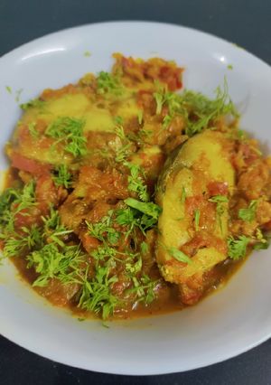 A picture of Tamarind king fish curry.