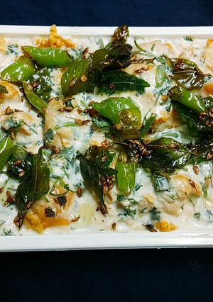 A picture of Besan Dahi Baray.