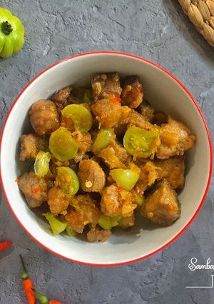 Foto resep Sambal Daging Tomat Hijau