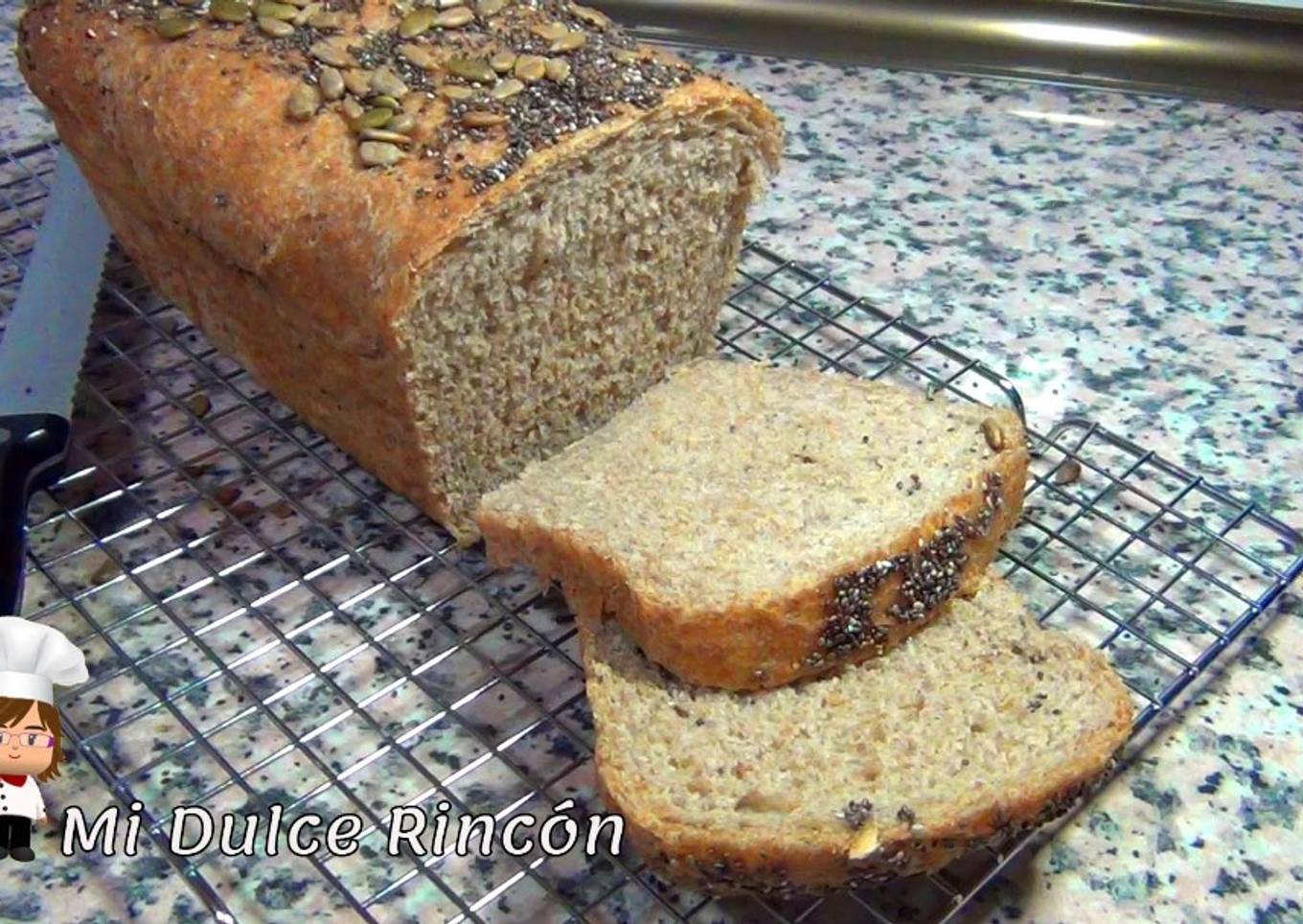 Pan 100% integral de espelta / sin amasar/ No volverás a comprar pan de molde! 👌