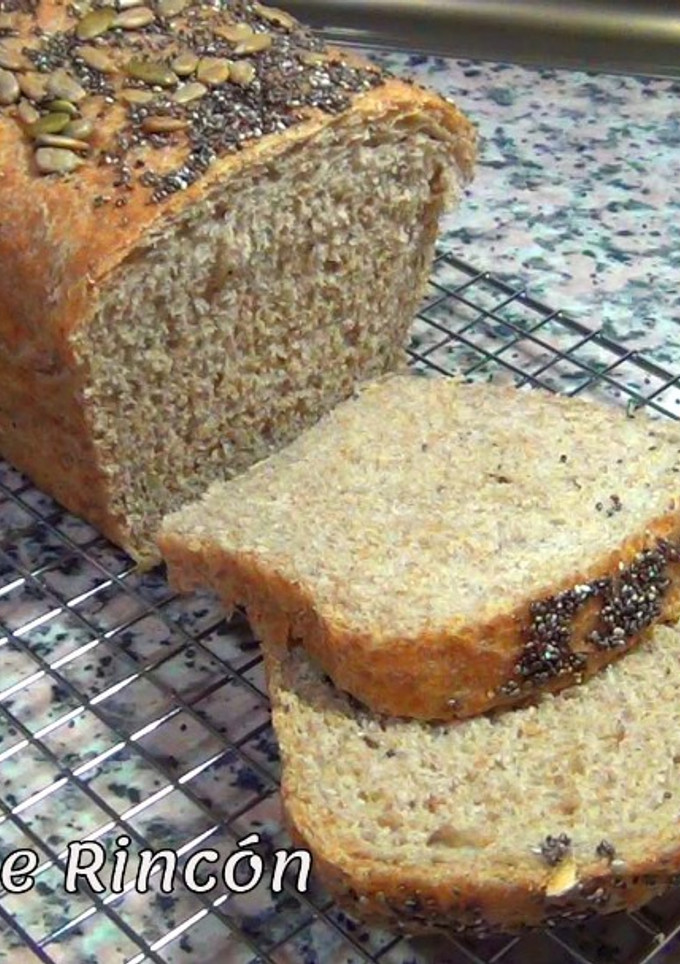 Una foto de Pan 100% integral de espelta / sin amasar/ No volverás a comprar pan de molde! 👌