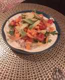 Tortilla con atún y mix de verduras