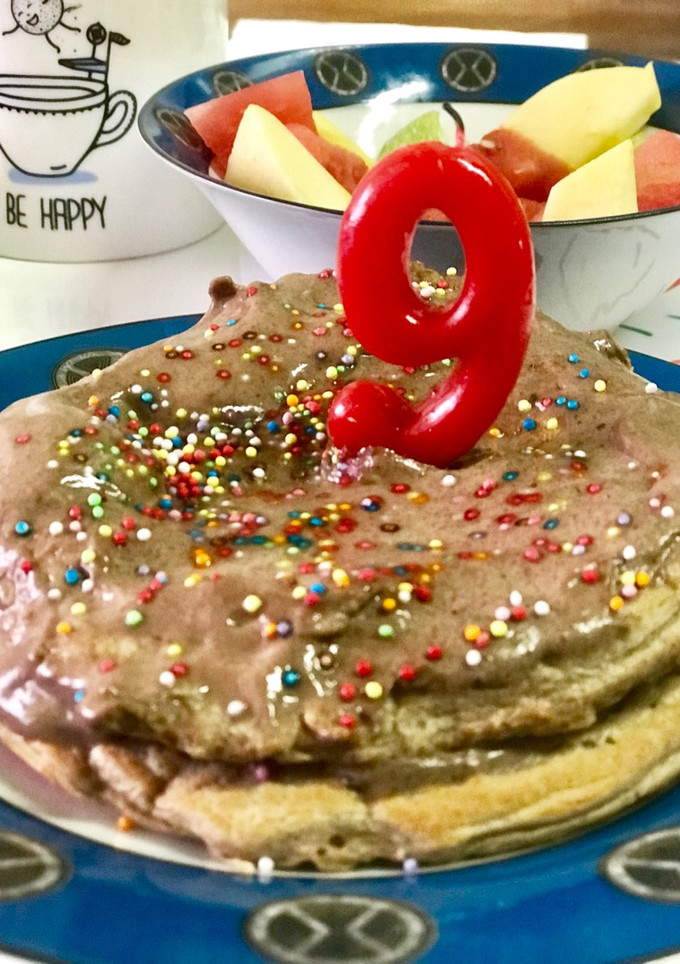 Una foto de Maxi tortitas de avena y choco de cumpleaños 🎁