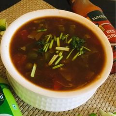 A picture of Manchow soup.