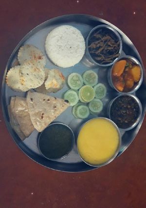 A picture of Satvik thali.