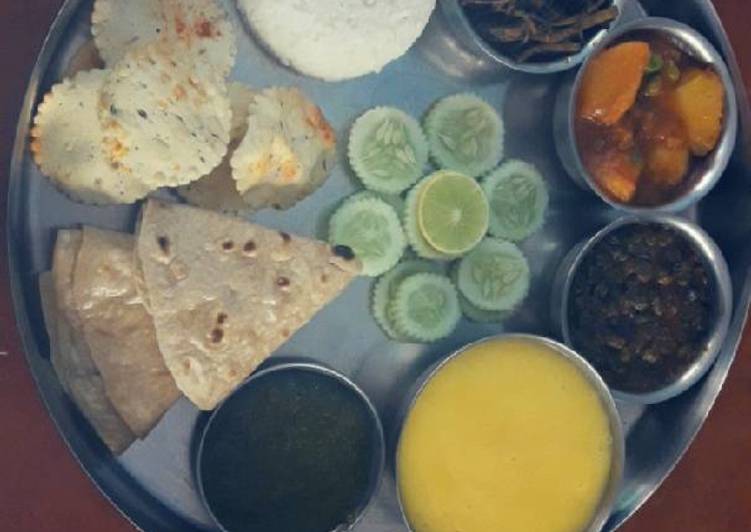 Recipe of Homemade Satvik thali Cooking Basics for Beginners