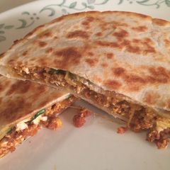 A picture of Chorizo n Egg Quesadillas.