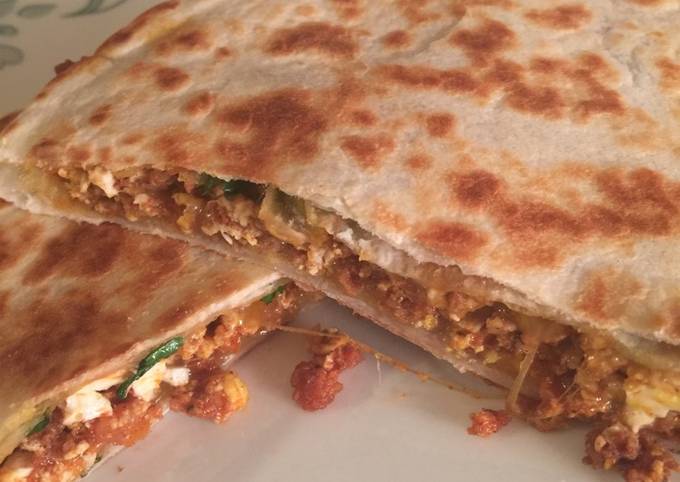 Recipe of Quick Chorizo n Egg Quesadillas