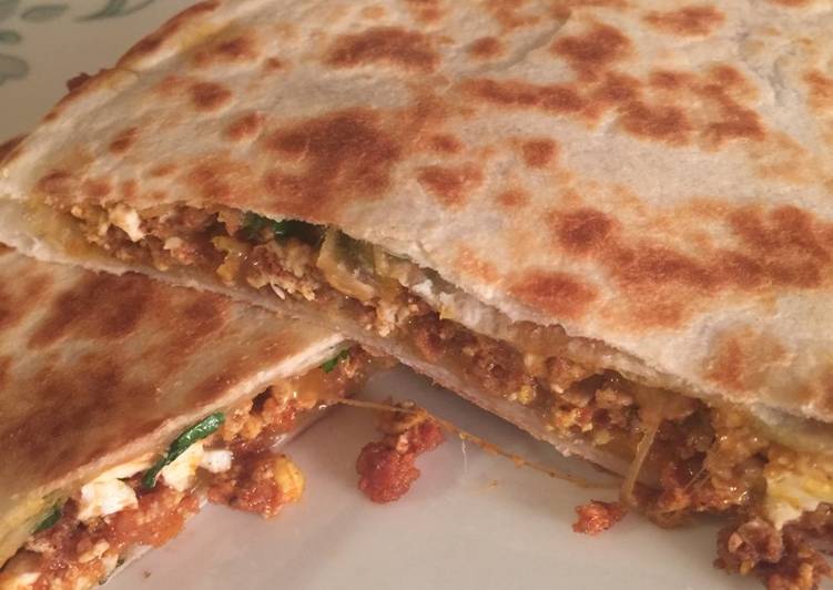 Steps to Make Any-night-of-the-week Chorizo n Egg Quesadillas