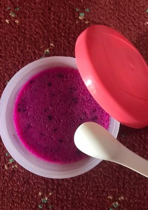 Foto resep Puding buah naga MPASI