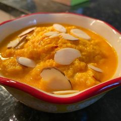 A picture of Gajar Halwa Kheer In Pressure Cooker.