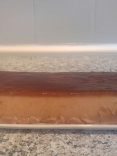 Una foto de Flan de cacao