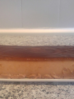Una foto de Flan de cacao