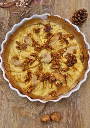 Une photo de Tarte aux pommes et aux noix