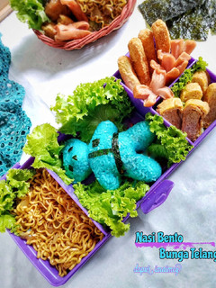 Foto resep Nasi Bento Bunga Telang