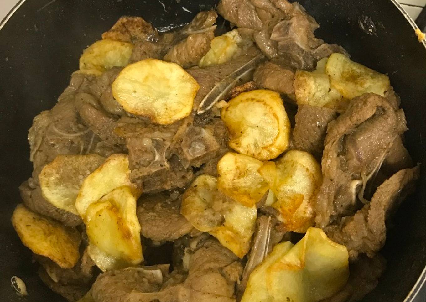 Steps to Make Ultimate Onion Lamb with Potatoes