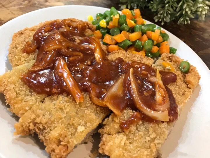 Cara Gampang Membikin Resep Crispy beef steak barbeque sauce yang  Bikin Ketagihan Anti Ribet, Mantap Sekali