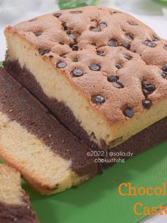 Foto resep Chocolate Vanilla Castella Cake