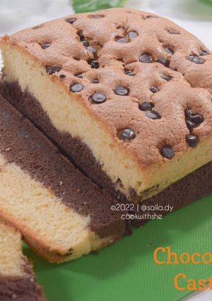 Foto resep Chocolate Vanilla Castella Cake