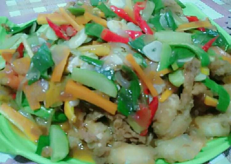 Resep Udang Asam Pedas Manis, Lezat Sekali