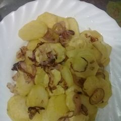 A picture of Lyonnaisse potatoes #potatoescontest#.