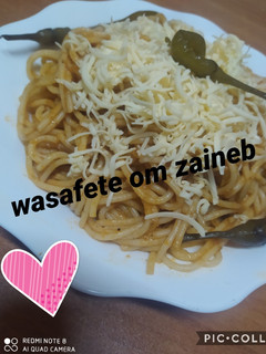 صورة لوصفة سباغيتي بصوص طماطم 🍅 وجبن 🧀