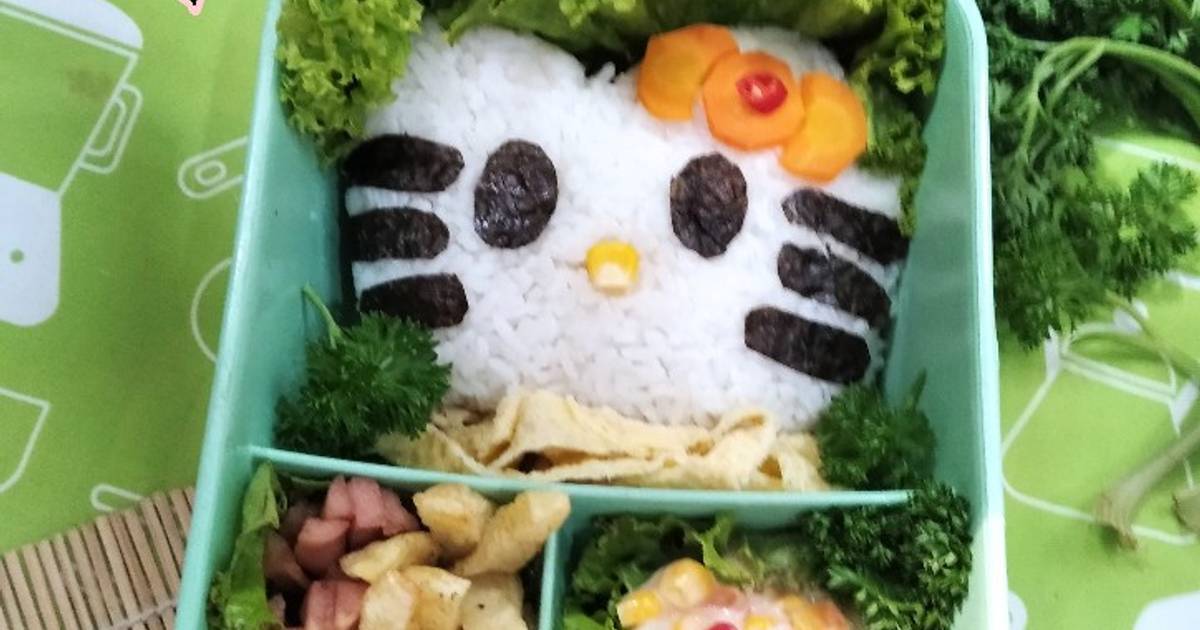 hello kitty bento lunch  Makanan kreatif, Bento, Makanan