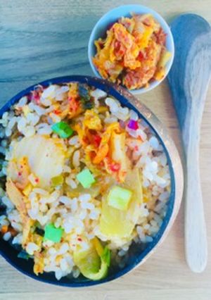 A picture of Vegan Kimchi Fried Rice.