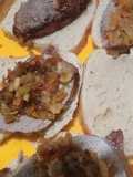 Bruschetas de pecceto con verduras