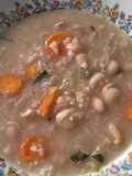 Sopa de arroz con alubias