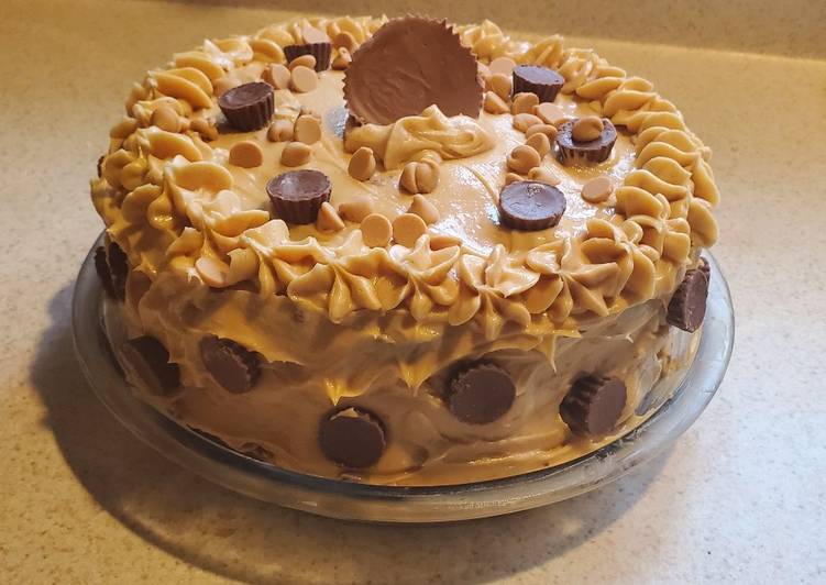 Recipe of Homemade Peanut Butter Cup Cake