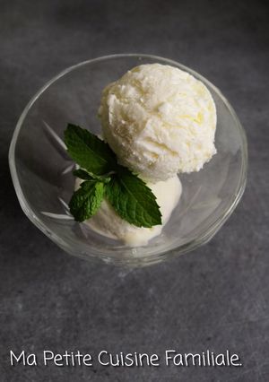 Une photo de Crème glacée mojito sans sorbetière