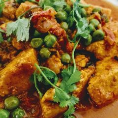 A picture of Paneer and Peas Masala (no oil).